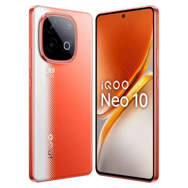 iQOO Neo 10 (12GB / 256GB) – India | Powerful Flagship Killer with Stunning Performance The iQOO Neo 10 (12GB/256GB) is a true performance powerhouse designed for users who demand speed, style, and innovation. Officially launched in India in September 2025, this smartphone redefines flagship-level performance with its advanced Snapdragon 8s Gen 3 chipset, vibrant AMOLED display, and super-fast 120W charging technology. Whether you’re a gamer, multitasker, or content creator, the Neo 10 delivers a superior experience in every aspect — from display brilliance to powerful AI-driven performance. --- 🌐Network & Connectivity The iQOO Neo 10 supports 5G / 4G / 3G / 2G connectivity, ensuring lightning-fast data speeds and seamless streaming. It features Dual SIM (Nano-SIM, Dual Stand-by) for easy management of work and personal numbers. The device is equipped with Wi-Fi 7 support for ultra-stable wireless performance, Bluetooth 5.4 for quick pairing and enhanced audio transmission, and GPS with A-GPS, GLONASS, GALILEO, and BDS for precise location tracking. Additionally, it includes NFC support (region-specific) for secure payments and USB Type-C 3.1 / OTG for faster data transfer and external connectivity. --- 📱 Body & Design The iQOO Neo 10 stands out with its sleek and bold design, combining a glass front and aluminum frame with a matte-finish back panel that offers a comfortable grip. Measuring approximately 164.1 × 75.9 × 8.2 mm and weighing around 195 grams, the phone maintains an elegant profile without compromising on durability. It also features IP68 water and dust resistance, ensuring reliability even in tough conditions. Available in Inferno Red and Titanium Chrome, the device exudes a modern, premium appeal that reflects both power and sophistication. --- 💎 Display Experience cinematic brilliance with the 6.78-inch AMOLED Full HD+ display. With a resolution of 2400 × 1080 pixels (~394 ppi density) and an adaptive 144Hz refresh rate, the Neo 10 offers ultra-smooth scrolling and an immersive viewing experience. The panel supports HDR10+, 1.07 billion colors, and a peak brightness of 5,000 nits, making it perfect for outdoor usage and vibrant visual clarity. The Corning Gorilla Glass Victus protection keeps the display safe from scratches and accidental drops, while its slim bezels and punch-hole design add a truly premium edge. --- ⚙️ Performance & Software At the heart of the iQOO Neo 10 lies the Qualcomm Snapdragon 8s Gen 3 (4nm) processor — a flagship-grade chipset that delivers unmatched performance for gaming, AI tasks, and high-end productivity. The Octa-core CPU (1×3.0 GHz Cortex-X4, 4×2.8 GHz Cortex-A720, 3×2.0 GHz Cortex-A520) ensures blazing-fast speed and efficiency, while the Adreno 735 GPU enhances graphics for console-level gameplay. Running on Funtouch OS 15 (based on Android 15), the Neo 10 offers a fluid, customizable, and feature-packed software experience. From intelligent battery management to AI photo enhancements, everything is designed to deliver performance and convenience hand in hand. --- 💾 Memory & Storage The Neo 10 comes equipped with 12 GB LPDDR5 RAM, expandable virtually up to 24 GB, ensuring lag-free multitasking and seamless gaming. With 256 GB UFS 4.0 internal storage, users get ultra-fast data read/write speeds for apps, photos, and 4K videos. Although there’s no microSD expansion, the onboard storage is ample for even the most demanding users. --- 📸 Camera Performance The iQOO Neo 10 features a dual rear camera system designed for professional-grade photography. Primary Camera: 50 MP Sony IMX920 sensor (f/1.8, OIS) for detailed, crisp shots even in low light. Ultra-Wide Lens: 13 MP (f/2.2, 120° field of view) for landscapes and group photos. It supports HDR, AI scene detection, Super Night Mode, Portrait Mode, and Pro Mode, making photography effortless yet powerful. The device records videos in 4K @ 60fps and 1080p @ 120fps, delivering cinematic quality for vloggers and content creators. On the front, the 32 MP AI selfie camera (f/2.0) captures stunning portraits with accurate skin tones and natural depth effects. Features like AI Beauty, HDR, and EIS stabilization ensure that your selfies always stand out. --- 🔊 Audio & Multimedia Audio performance on the Neo 10 is exceptional, thanks to dual stereo speakers with Hi-Res Audio certification. The immersive soundstage makes movies and games more engaging. Although it lacks a 3.5mm headphone jack, it compensates with Bluetooth Lossless Audio support and dual-mic noise cancellation for crystal-clear voice calls and recordings. --- 🔋 Battery & Charging Powering the iQOO Neo 10 is a massive 7,000 mAh battery, designed for two full days of moderate use. With 120W FlashCharge technology, it can charge from 0% to 100% in just about 30 minutes, giving you hours of power in mere minutes. The intelligent charging system prevents overheating and extends battery lifespan — ideal for gamers and heavy users. --- 🧭 Sensors & Security The Neo 10 comes with a fast in-display fingerprint sensor and AI face unlock for added security. Other onboard sensors include: Accelerometer Gyroscope Proximity Sensor Electronic Compass Ambient Light Sensor --- 🌟 Key Highlights Flagship Snapdragon 8s Gen 3 processor with powerful GPU 144Hz AMOLED display with 5,000 nits peak brightness 50MP OIS main camera and 32MP AI selfie camera 120W ultra-fast charging with 7,000mAh battery Premium glass-aluminum design with IP68 protection Dual stereo speakers with Hi-Res Audio Funtouch OS 15 (Android 15) optimized for performance --- 🏁 Final Verdict The iQOO Neo 10 (12GB/256GB) is the perfect choice for users seeking an ultimate flagship killer that blends power, design, and value. From its blazing-fast chipset to its immersive display and long-lasting battery, every feature is tuned for excellence. Whether you’re gaming, streaming, or creating content, the Neo 10 ensures a brilliant, powerful, and ultimate smartphone experience — all at a competitive price in India. --- Would you like me to include color HEX codes for Inferno Red and Titanium Chrome at the end (for WordPress color preview section)?