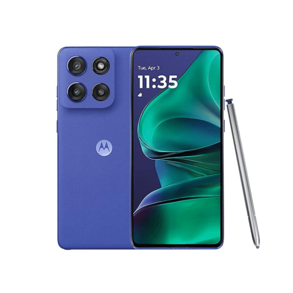 Motorola Edge 60 Stylus 5G Pantone Gibraltar Sea color with built in stylus